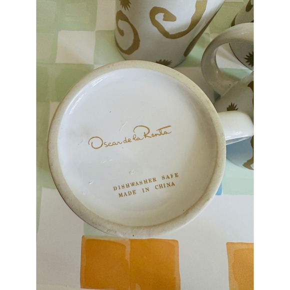 Set of 4 Oscar de la Renta Celestial Mugs - Picture 7 of 7